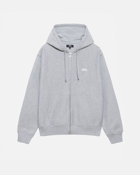 Stock Logo Zip Hoodie - Unisex Hoodies & Sweatshirts | Stüssy #Stock Logo Zip Hoodie - Unisex Hoodies & Sweatshirts | Stüssy #hoodie outfit #dresses #outfit #background #wallpaper Grey Zip Hoodie, Stussy Hoodie, Sweat Sets, Stockholm Fashion, Hoodie Outfit, Cute Simple Outfits, Cotton Fleece, New Wardrobe, Grey Hoodie