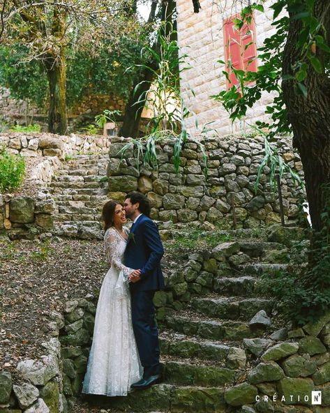 Camille and Nathalie had a romantic and intimate wedding in Lebanon on 11 September 2020 at Beit Trad - a guesthouse in Keserwan, Lebanon. The wedding venue was simply magical, a subtle and sincere Levantine traditional venue. Beit Trad, Lebanon Wedding, Lebanese Wedding, Charming Wedding, Wedding Furniture, White Bride, Bride Portrait, Breathtaking Wedding, Beautiful Photoshoot