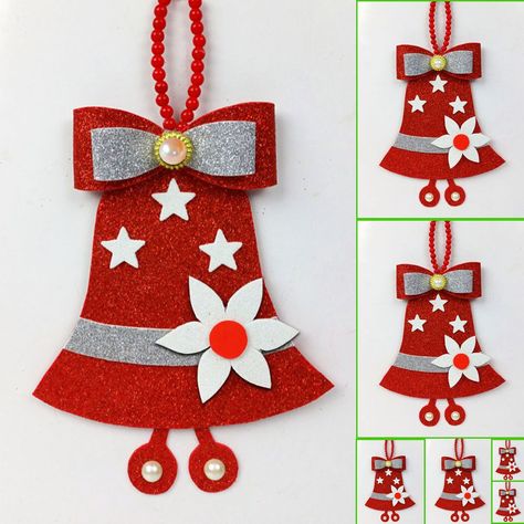 Campana Navideña Fácil Tutorial | Campana Navideña Fácil Tutorial | By Casa de manualidades | Facebook Ideas Para Navidad Manualidades Faciles, Washcloth Crafts, Diy Christmas Paper, Diy Felt Christmas Tree, School Kids Crafts, Art Activities For Toddlers, Christmas Bulletin, Earth Day Crafts, Christmas Alphabet