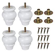 Check this out at Amazon Ottoman Legs, White Wood Furniture, Replacement Furniture Legs, Wooden Furniture Legs, Diy Ottoman, Wood Furniture Legs, Round Furniture, Hanger Bolts, Desk Legs