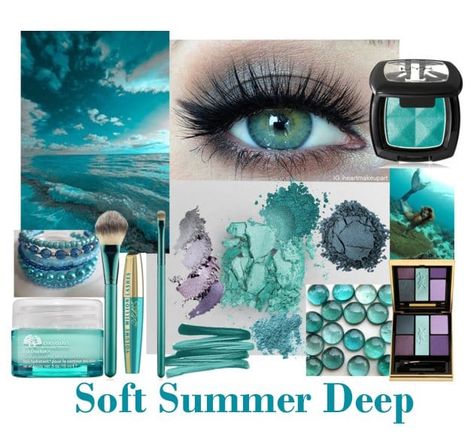 The Toasted Soft Summer is also called a soft summer deep. Toasted Soft Summer, Cute Summer Makeup, Soft Summer Deep, Zyla Archetypes, Estate Soft, Summer Skin Tone, Shaded Summer, Soft Summer Makeup, Sea Punk