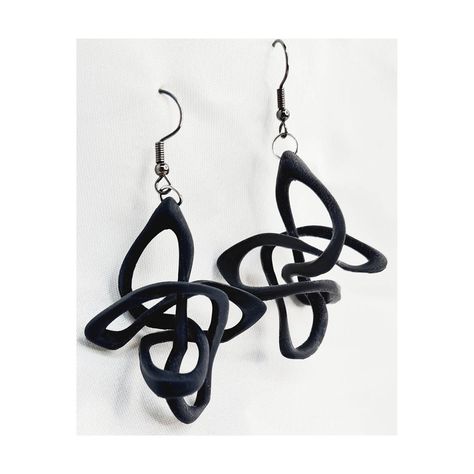 The designed 3D earrings have a modern, organic, unique design. Earrings have anthracite color  The earrings are lightweight (about than 1 gram each), comfortable to wear, and suitable for special occasions and everyday wear. These earrings are designed with special 3d printing software and produced with a resin printer. The earrings are made of UV sensitive resin. It is a durable and light material. By using matte varnish on the earrings, their durability has been increased and the earrings have been given a matte appearance. Earrings are symmetrical and are sent as 1 pair (2 pcs). The earrings are sent with a neatly designed elegant and simple box. Color may vary due to photographic lighting or your monitor settings. The earrings we produce with 3d printing and hand assembly are not mass Resin 3d Printed Jewelry, 3d Earrings Jewelry, 3d Printer Jewelry Ideas, 3d Printed Jewellery, 3d Printed Earring, Earrings 3d Print, 3d Printed Earrings Design, 3d Printer Earrings, 3d Printing Earrings