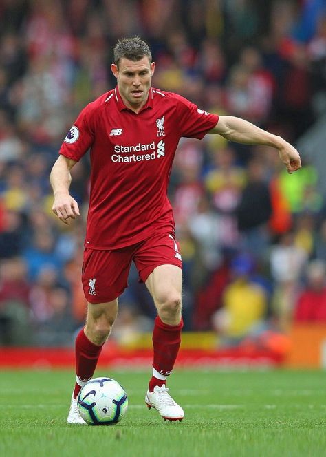 James Milner of Liverpool in 2018. Milner Liverpool, James Milner, Salah Liverpool, Yorkshire Tea, British Football, England Players, Fc Liverpool, White Hot, Big Men