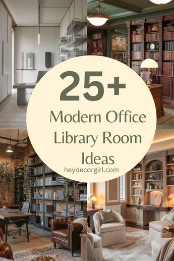 Transform your workspace into a serene sanctuary of productivity and inspiration with these stunning modern office library room ideas!  From sleek, minimalist designs to cozy reading nooks filled with stylish shelving, discover creative ways to blend functionality with aesthetics. Explore various themes, color palettes, and decor tips that will help you cultivate a sophisticated environment perfect for both work and relaxation. Whether you have a dedicated office or a corner in your home, these ideas will ignite your imagination and elevate your space Library Office Layout, Light And Airy Library, Library With Reading Nook, Home Office Design Cozy, Office Reading Room Ideas, Office Den Room Ideas, Office Library Design, Dining Room To Library, Cozy Home Library Reading Space