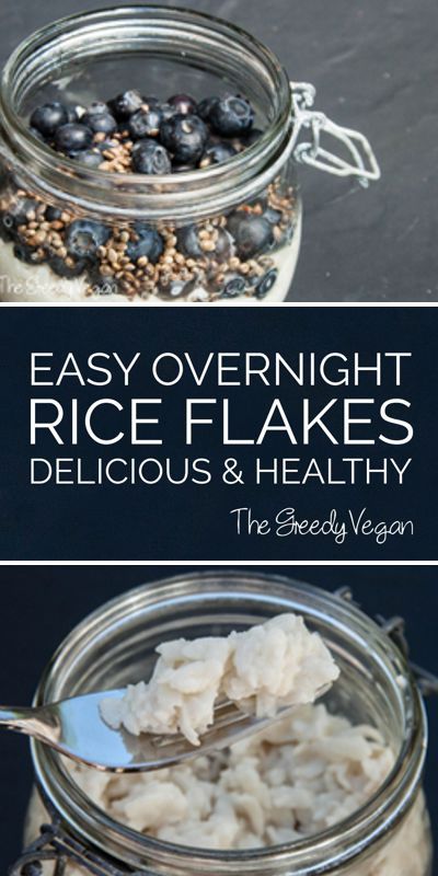 Overnight rice flakes. A lovely alternative to overnight oats. Glutenfree, low-fat and healthy. Banana Bread No Sugar, Overnight Rice, Healthy Filling Breakfast, Flake Recipes, Breakfast Essentials, Rice Flakes, Lemon Blueberry Cheesecake, Coeliac Disease, Nice Food