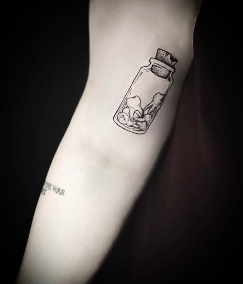 Curious Tattoo, Curiosity Tattoo, Tooth Tattoo, Hipster Tattoo, Bottle Tattoo, Stay Curious, Spooky Tattoos, Last Words, Famous Last Words