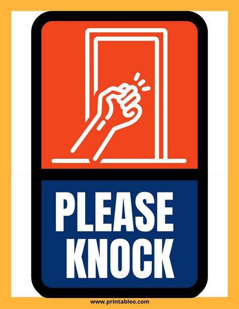 22+ Printable Please Knock Signs Check more at https://printableo.com/please-knock-signs/ Please Knock Sign, Custom Templates, Poster Ideas, Printable Signs, Bedroom Makeover, Knock Knock, Signs, Bedroom, Anime