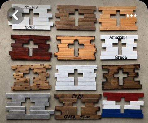 Wood Crosses Diy, Pottery Wall Art, Wooden Cross Crafts, Textured Pottery, Jenga Blocks, Rustic Cross, Wood Block Crafts, Pottery Wall, Christian Crafts