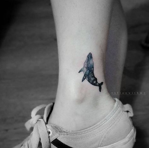 Whale sparkle ankle tattoo Job Verses, Dream Sayings, Galaxy Whale, Whale Photo, Tattoo Wave, Unicorn Photo, Whale Tattoo, Whale Tattoos, Aries Tattoo