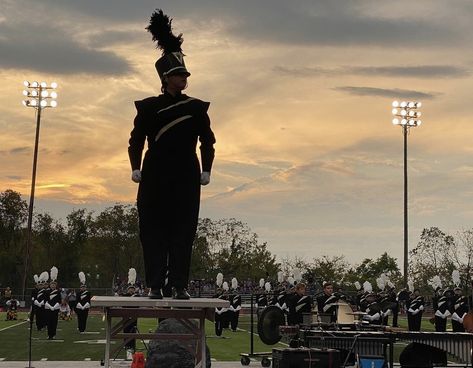 Marching Band Aesthetic Drum Major, Marching Band Drum Major, Drum Major Aesthetic, Marching Band Aesthetic, School Boyfriend, Sr 25, Band Aesthetic, High School Marching Band, Drum Major