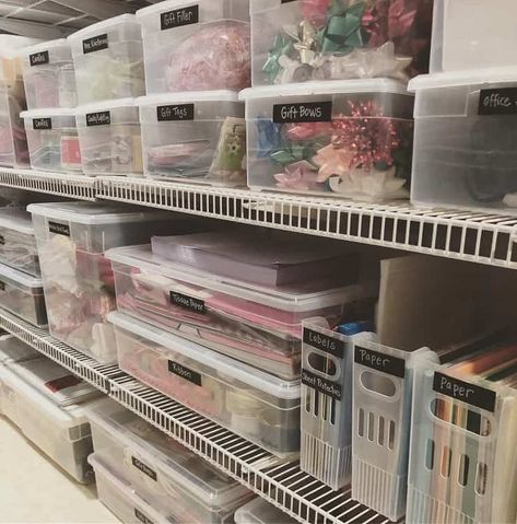 The Top 50 Basement Storage Ideas - Home Storage and Design - Next Luxury Plastic Drawer Makeover, Basement Storage Shelves, Basement Storage Ideas, Plastic Shelving Units, Basement Craft Rooms, Wine Cellar Basement, Inventory Storage, Basement Organization, Basement Workshop