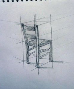 Landscape Pencil Drawings, Drawing Furniture, Chair Drawing, Shadow Drawing, Furniture Design Sketches, Perspective Drawing Lessons, Architect Drawing, Perspective Photography, Point Perspective