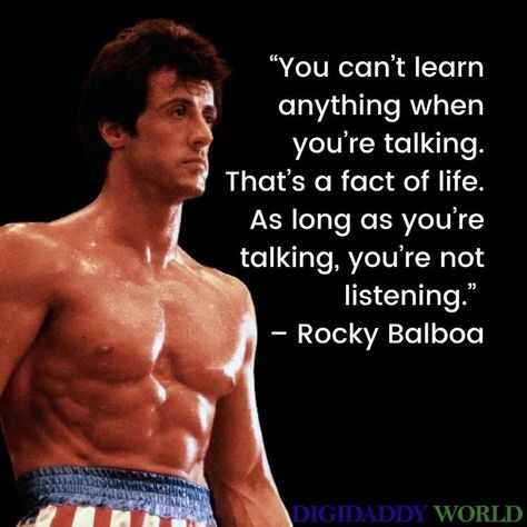 Rocky Motivational Quotes, Rocky Inspirational Quotes, Rocky Movie Quotes, Creed Quotes Movie, Famous Movie Quotes Inspiration, Rocky Quotes Motivation, Dreams Into Reality Quotes, Rocky Motivation, Movie Quotes About Love