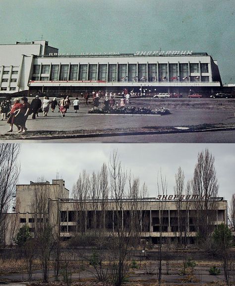 Chernobyl Pictures Before and After | Recent Photos The Commons Getty Collection Galleries World Map App ... Pripyat Before, Chernobyl Wallpaper, Chernobyl 1986, Chernobyl Nuclear Power Plant, Chernobyl Disaster, Abandoned City, Abandoned Cities, Creepy Houses, Urban Exploring