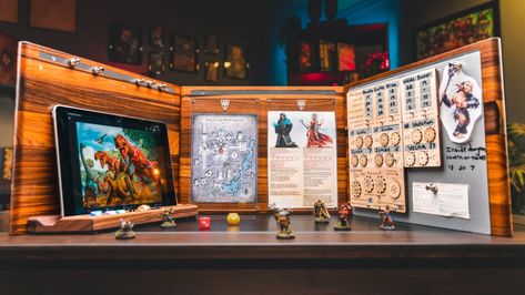 The Game Master Screen by Wyrmwood by Wyrmwood Gaming — Kickstarter Dnd Setup, Dnd Idea, Jumanji Board Game, World Generator, Backyard Office Shed, Dm Screen, Dungeon Master Screen, Screen Art, Wood Screens