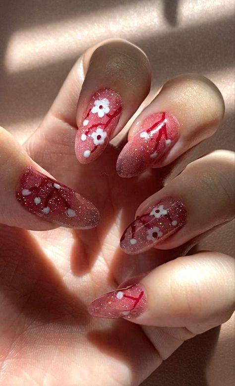 Opens a new tab chinese new year! Chinese Nails Designs, Xiaohongshu Nails, Nails Douyin, Chinese Nails, Douyin Nails, Blossom Nails, Mermaid Nail Art, Best Nail Designs, Cherry Blossom Nails