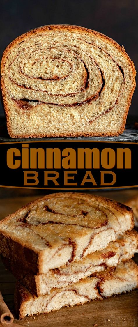 Homemade Cinnamon Bread, Baking Cinnamon, Make Homemade Bread, Cinnamon Bread Easy, Cinnamon Bread Recipe, Mom On Timeout, Cinnamon Breakfast, Pembuat Roti, Cinnamon Swirl Bread