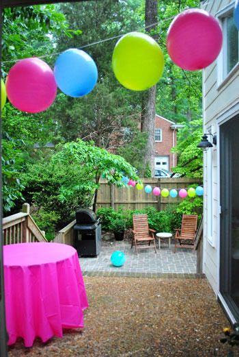 before-party-patio Cheap Party Decorations, Outdoors Birthday Party, Outdoor Birthday, Young House Love, Baby Center, Entertaining Ideas, Backyard Party, Time Capsule, Outdoor Party