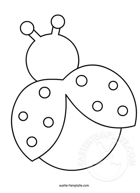 Ladybug Craft, Ladybug Wings, Ladybug Crafts, Bug Crafts, Felt Crafts Patterns, Pola Sulam, Flower Template, Applique Patterns, Craft Patterns