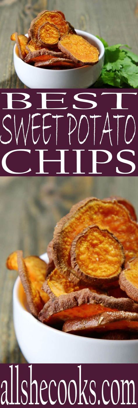 Dairy Free Banana Ice Cream, Healthy Baked Sweet Potato, Sweet Potato Chips Recipe, Potato Chips Recipe, Excalibur Dehydrator, Sweet Potato Chips Baked, Best Sweet Potato, Food Dehydration, Bacon Salt