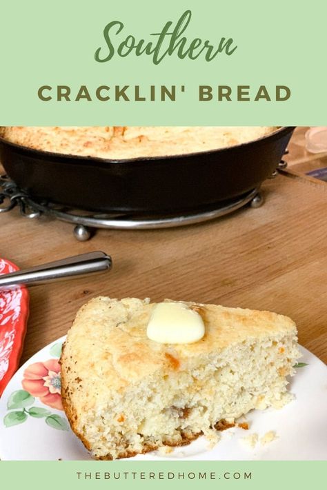 Cracklin' Cornbread is a true Southern recipe. Made with a traditional cornbread recipe and buttermilk. We take the succulent pork cracklin' and bake it up in a cake of cornbread for a succulent surprise in every bite. #friedcracklinbread #cracklincornbread #cracklilnbread #howtomakecracklinbread #grattoncornbread #porkbelly #cracklinsandcornbread #friedcracklinbread #cracklincornbread #cracklilnbread #howtomakecracklinbread #grattoncornbread #porkbelly #cracklinsandcornbread Cracklin Bread Recipe, Crackling Bread Recipe, Cracklin Bread, Crackling Cornbread, Cracklin Cornbread, Savory Fritters, Traditional Cornbread Recipe, Homemade Buttermilk Cornbread, Southern Cornbread Recipe