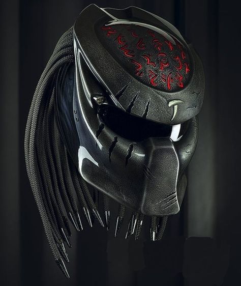 New King Arrival Predator Motorcycle Helmet (DOT & ECE CERTIFIED) Welding Hood, Custom Motorcycle Helmet, Predator Helmet, Motorcycle Events, New Helmet, Custom Helmets, Custom Top, King Fashion, Green Laser