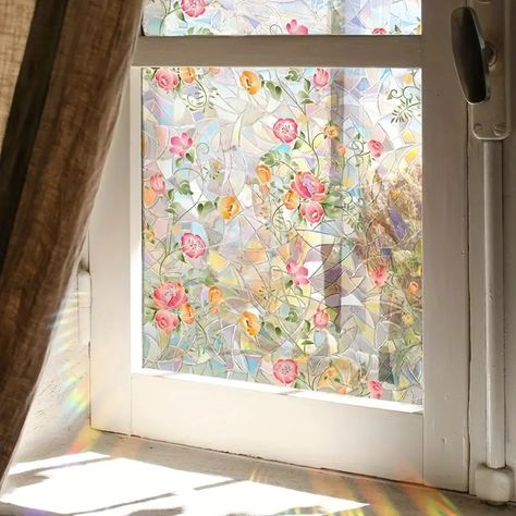 Window Privacy Film, Rainbow Window, Window Stained, Suncatcher Window, Window Privacy, Privacy Film, Window Film Privacy, Glam Style, Static Cling