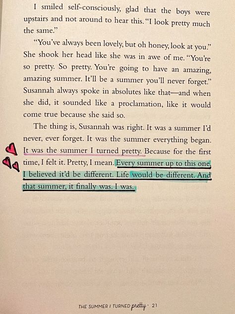 Tsitp Book Annotation, The Summer I Turned Pretty Annotations, The Summer I Turned Pretty Book Annotations, Tsitp Annotations, Tsitp Book Quotes, Self Help Books Annotations, Annotations Books, Tsitp Quotes, Funny Annotations Books