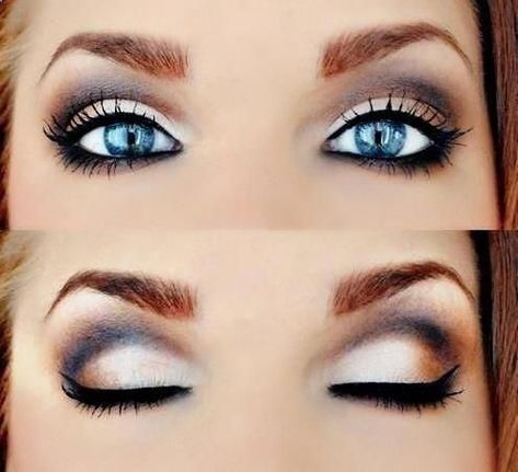 Blue Eyes Pop, Eyeshadow For Blue Eyes, Makeup For Blondes, Smink Inspiration, Eye Makeup Steps, Makijaż Smokey Eye, Makeup Hacks, Hooded Eyes, Natural Eyes