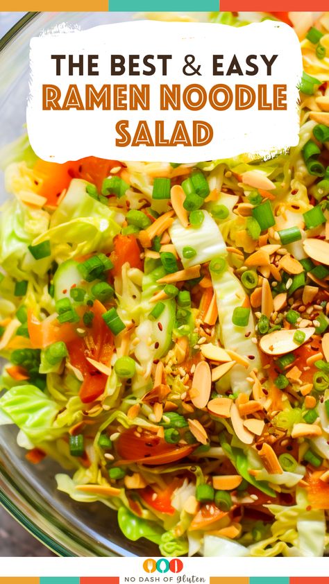 Easy Ramen Noodle Salad Recipes, Ramen Cabbage Salad Recipes, Ramen Noodles Salad, Napa Salad With Ramen Noodles, Napa Cabbage Salad With Ramen Noodles, Orential Salad With Ramen, Ramen Noodle Salad Dressing, Ramon Noodles Salad, Ramen Noodle Salad Easy