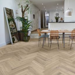 Polyflor Camaro, Herringbone Vinyl Floor, Blonde Flooring, Luxury Vinyl Tile Flooring, Kitchen Mood Board, Oak Wood Floors, Vinyl Tile Flooring, Lvt Flooring, Herringbone Floor