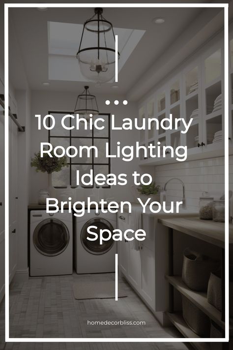 Explore these 10 chic laundry room lighting ideas to illuminate and uplift your space. From sleek modern fixtures to elegant vintage designs, find the perfect lighting solution that will transform your laundry area into a stylish and inviting space. Brighten up your laundry routine with these creative and illuminating ideas! Laundry Room With Chandelier, Laundry Lighting Ideas, Utility Room Lighting, Laundry Room Light Fixture Ideas, Laundry Lighting Fixture, Light Fixture Laundry Room, Lights For Laundry Room, Mud Room Lighting, Pantry Lighting Ideas