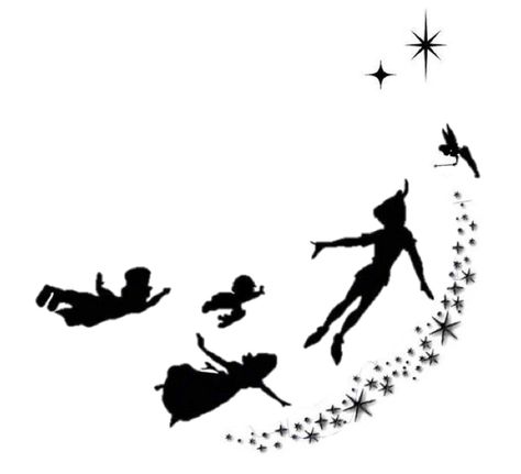 officially my dream tattoo!!! this would be perfect to go along my foot & up my ankle. And I can do it gradually by just starting with the 2 stars by my ankle & then adding Peter Pan & Tinkerbell and then I could add the Darling children with pixie dust later on if I still want them Peter Pan Flash Tattoo, Peter Pan Behind The Ear Tattoo, Peter Pan Silhouette Tattoo, Peter Pan Star Tattoo, Peterpan Tattoo, Disney Tattoos Peter Pan, Peter Pan Stars, Tattoos Disney, Peter Pan Silhouette