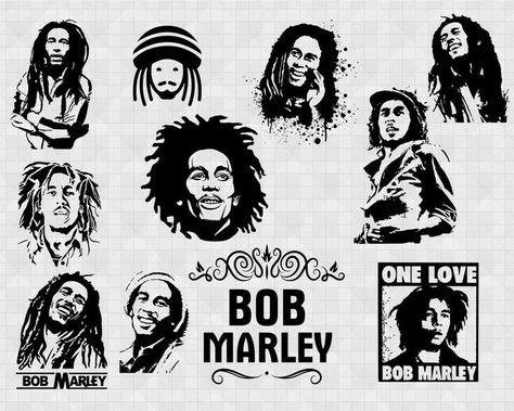 Bob Marley Tattoo Design, Bob Marley Silhouette, 2pac Tattoos, Bob Marley Artwork, Bob Marley Tattoo, Koi Dragon Tattoo, Marley Quotes, Bob Marley Pictures, Bob Marley Art