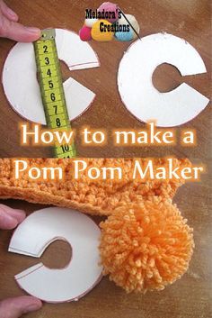 Pom Pom Animals, Crochet Hat For Beginners, Diy Pom Poms, Pom Pom Rug, Pom Crafts, How To Make A Pom Pom, Pom Pom Maker, Diy Pom Pom, Yarn Pom Pom