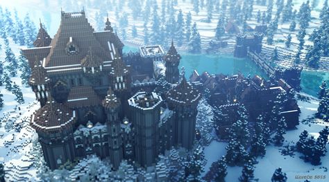 Dreadfort, seat of House Bolton - WesterosCraft - Album on Imgur Minecraft Houses For Girls, Hyrule Castle, Minecraft Houses Blueprints, Minecraft House Tutorials, Minecraft Castle, Minecraft Medieval, Minecraft Plans, Amazing Minecraft, Minecraft Construction