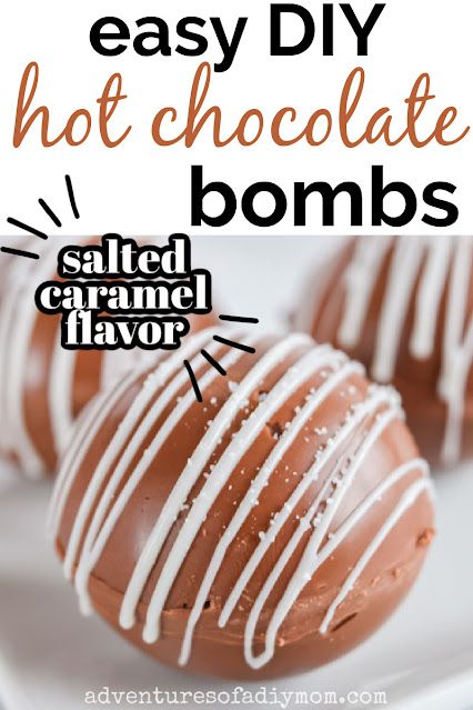 Make your own DIY hot cocoa bombs. Try this salted caramel flavor! Flavored Hot Chocolate, Caramel Hot Chocolate, Caramel Ice Cream Topping, Salted Caramel Hot Chocolate, Diy Hot Cocoa, Salted Caramel Ice Cream, Diy Mom, White Chocolate Candy, Salted Caramel Sauce