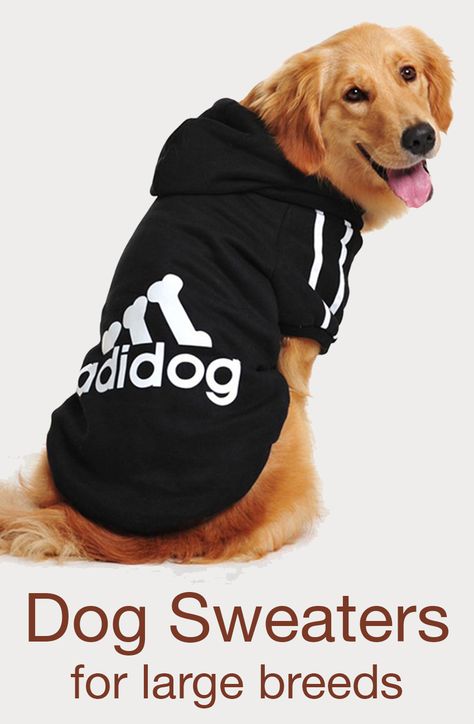 A great selection of dog sweaters for Labradors and other large breeds. Find the perfect dog jumper to keep your Lab warm and cozy in the cold weather. Dog Winter Clothes, Dog Fleece, Style Sportif, Sporting Dogs, Dog Jacket, Winter Dog, Sports Hoodies, Pet Costumes, Pet Puppy