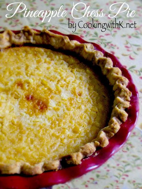 Coconut Chess Pie, Chow Chow Relish, Chess Pie Recipe, Butterscotch Pie, Pineapple Pie, Chess Pie, Banana Pudding Cheesecake, Pineapple Recipes, Southern Kitchen