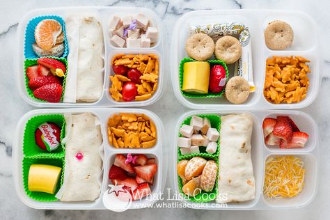 No Sandwich Lunches — What Lisa Cooks Non Sandwich Lunches, Vegan Lunch Box, Bean Burritos, Plant Based Lunch, Breakfast Low Carb, Overnight Oat, Healthy Recipe Videos, 1200 Calories, Healthy Family Meals