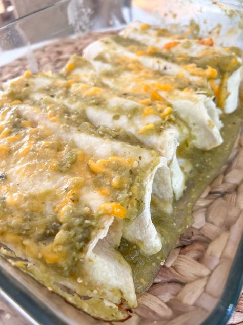 Dairy Free Enchiladas, Chili Chicken Enchiladas, Salsa Verde Chicken Enchiladas, My Dairy, Chicken Enchiladas Verde, Green Chili Chicken Enchiladas, Green Chili Enchiladas, Green Chicken Enchiladas, Chicken Enchiladas Recipe