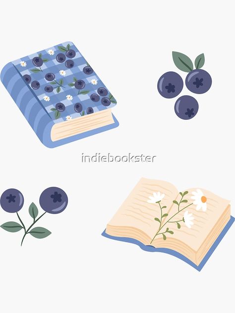 Blueberry Sticker, Ux Design Principles, Blue Books, Reading Journal, Book Set, Books To Read, Collage, Reading, Book Cover