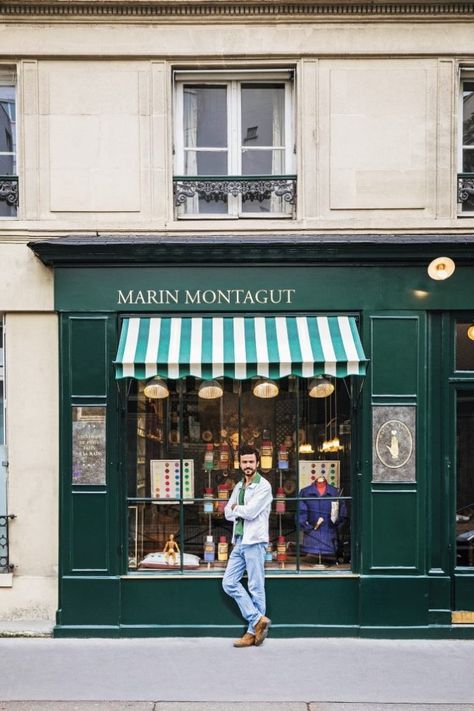 Terracotta Floor, Curiosity Shop, Living Museum, Paris Shopping, Shop Fronts, Living In Paris, Store Front, Apothecary Jars, Metal Chairs