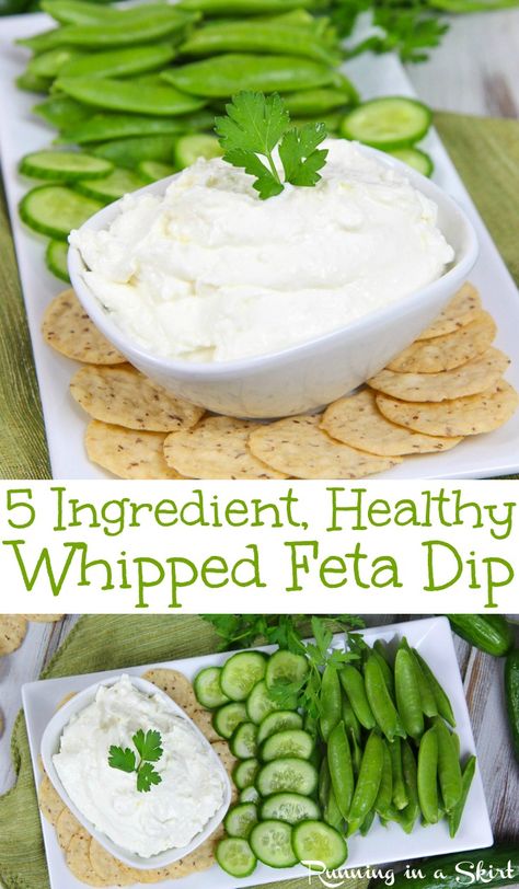 This 5 ingredient Whipped Feta with Greek Yogurt recipe is perfect as a dip for a party or a spread for a sandwich! Dip Healthy, Whipped Feta Dip, Keto Diet Vegetables, Keto Approved Foods, Feta Recipe, Healthy Superbowl Snacks, Keto Diet App, Keto Recipes Ketogenic, Greek Yogurt Recipes