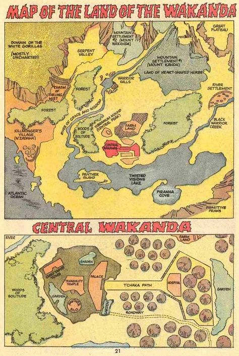 Wakanda City, Book Maps, Marvel Facts, Marvel Comic Universe, Jack Kirby, Comic Book Characters, Gi Joe, Map Poster, Marvel Characters