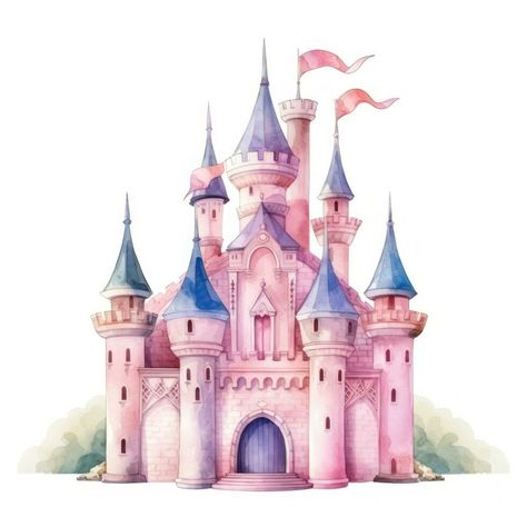 Cinderella Castle, Princess Castle, Disney Castle, Disney Theme, Pastel Background, Invitation Card, Christmas Nails, Paper Dolls, Invitation Cards