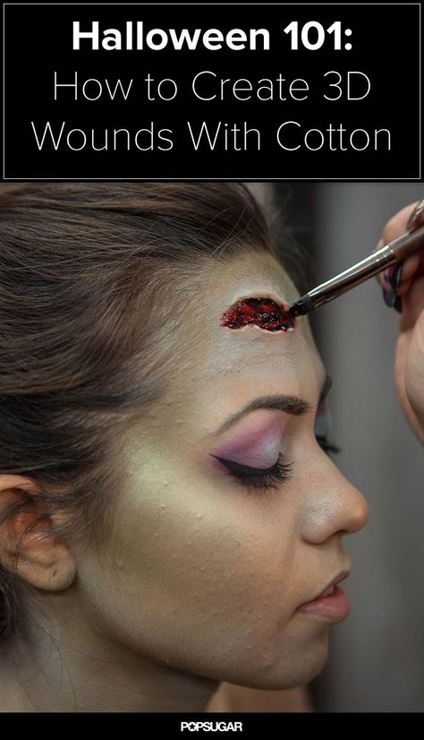 You'er going to need these tips for your #DIY zombie costume. Fx Scar Makeup, Horror Halloween Makeup Ideas, Thriller Zombie Costume Diy, Zombie Realistic Makeup, Jasmine Halloween Makeup, Fx Makeup Wounds, Sfx Wound Makeup Tutorial, How To Do Zombie Makeup, How To Zombie Makeup