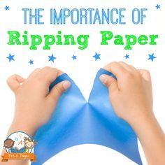 The Importance of Ripping Paper Erbs Palsy, Paper Rip, Start Morning, Preschool Fine Motor Skills, Finger Gym, Pre K Pages, Morning Tubs, Preschool Fine Motor, Fine Motor Skills Activities