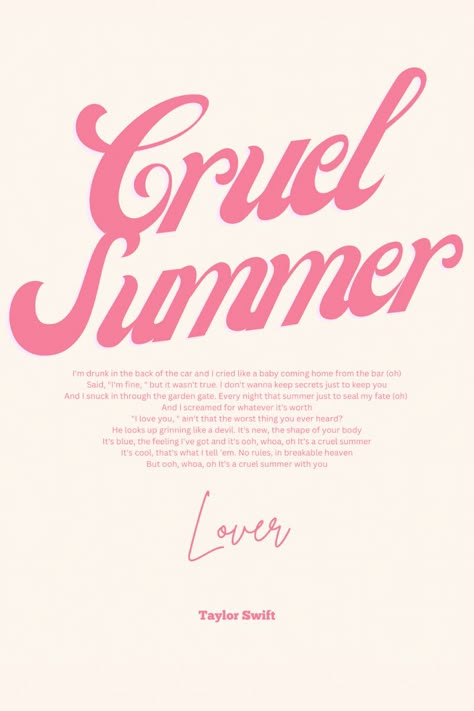 Cruel summer taylor swift Taylor Swift Posters Cruel Summer, Lover Posters Taylor Swift, Lover Room Taylor Swift, Lover Taylor Swift Poster, Cruel Summer Poster, Lover Poster Taylor Swift, Lover Album, Taylor Swift Lover Poster, Taylor Swift Room Posters