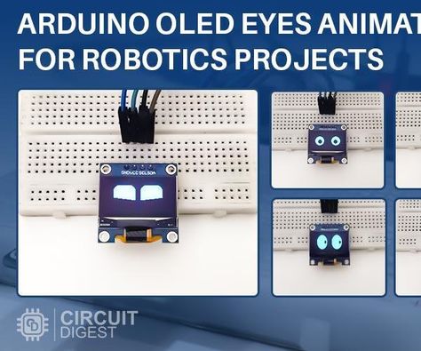 Arduino OLED Eyes Animation for Robotics Projects: For hobbyists venturing into robotics, creating engaging eye animations on OLED displays with Arduino can be challenging amidst the multitude of online resources. To simplify this, we've compiled the top five reliable methods based on our research. … Eyes Animation, Arduino Display, Tech Projects, Arduino Robot, Eye Expressions, Robotics Projects, Male To Male, Robots Concept, Circuit Diagram